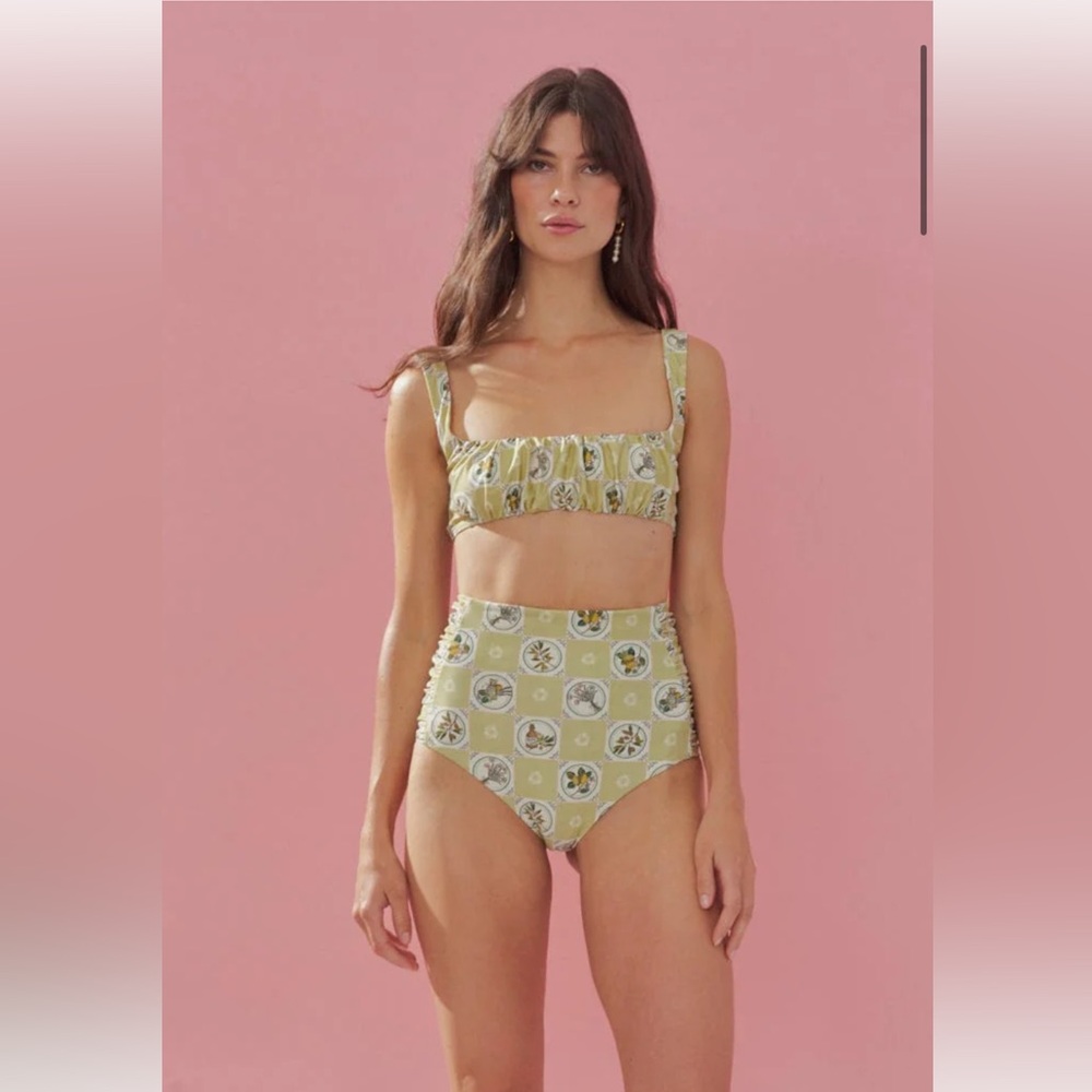 Alemais Olive and Cream Bikini Set